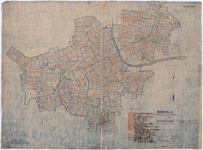 Enumeration district map for Nashville