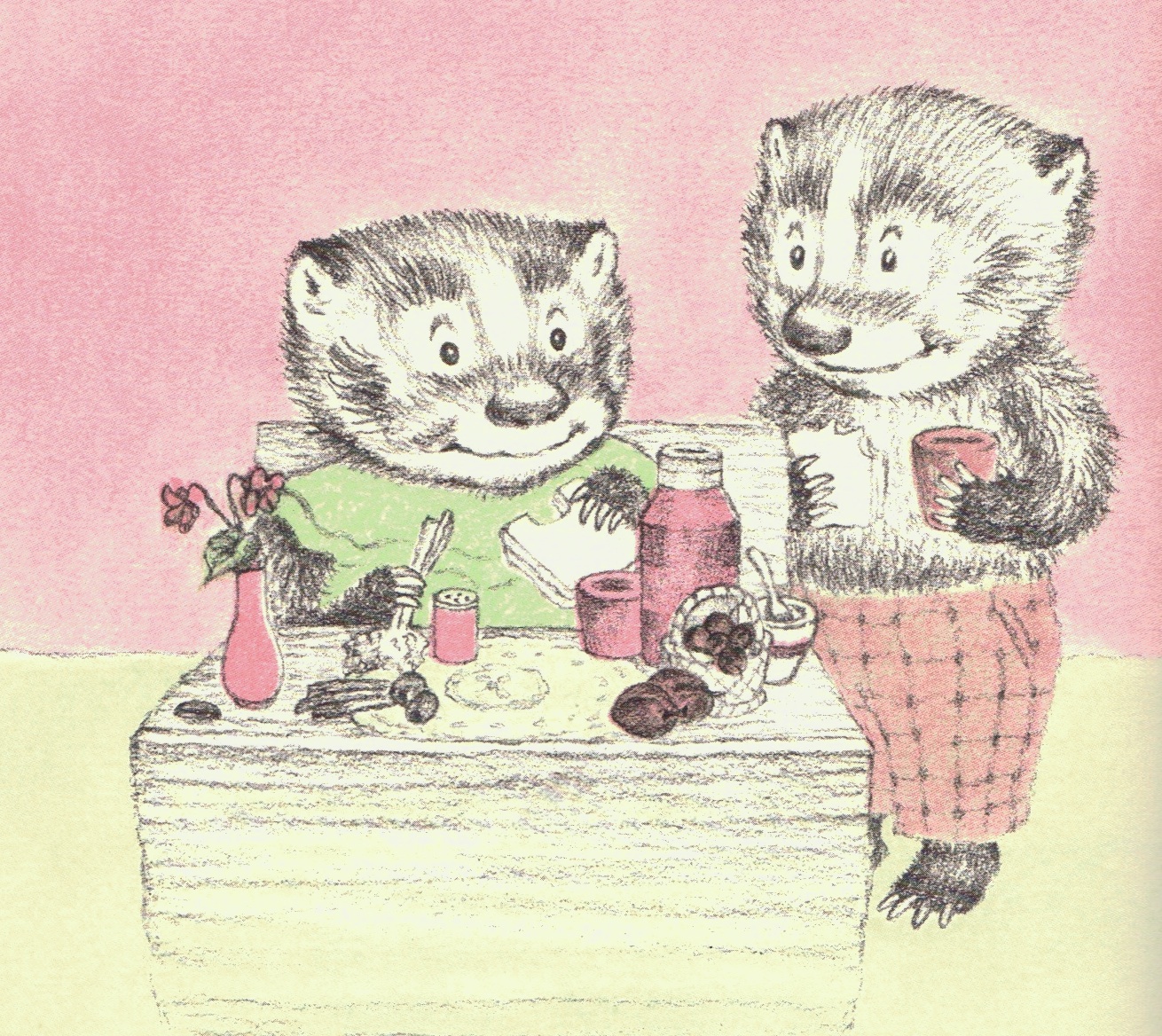 Image of "Bread and Jam for Frances:" Frances and Albert Having Lunch