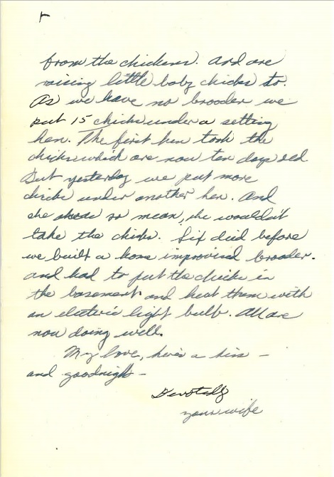 Page 3 from Geny's letter to Frank, from February 10th, 1944