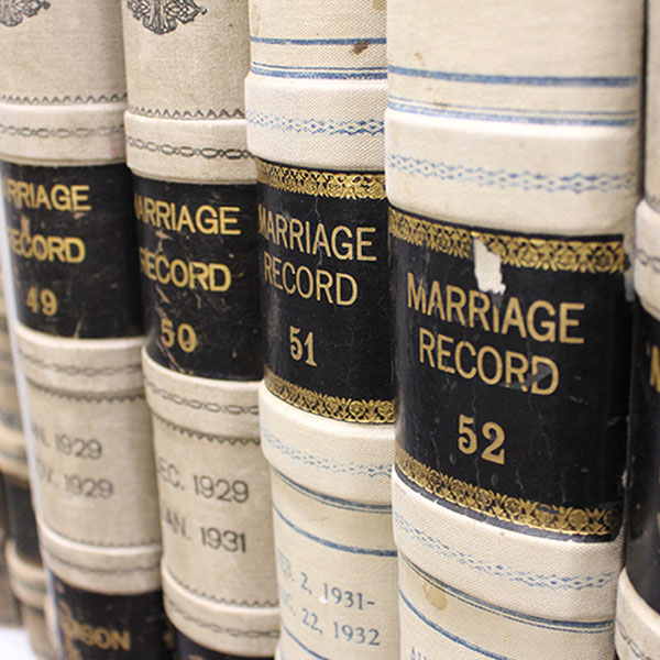 marriage record books