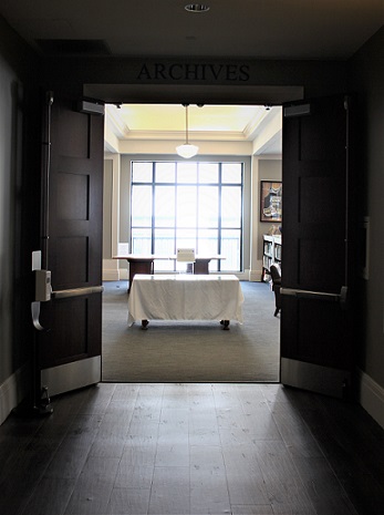 View of Archives front doors