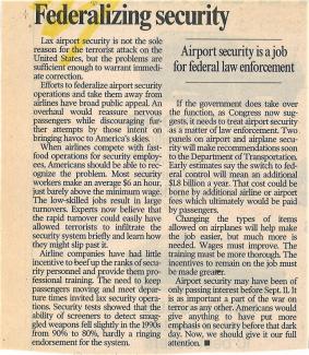 Tennessean clipping from September, 2001