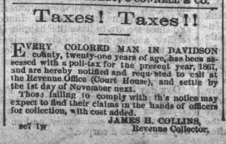 Republican Banner clipping from September, 1867