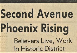 Tennessean clipping from September 4th, 1984 about the changing 2nd Ave