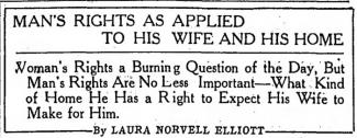 Tennessean clipping regarding women's role in the home, from 1913