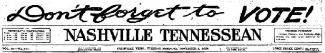 Tennessean masthead for November 2nd, 1920